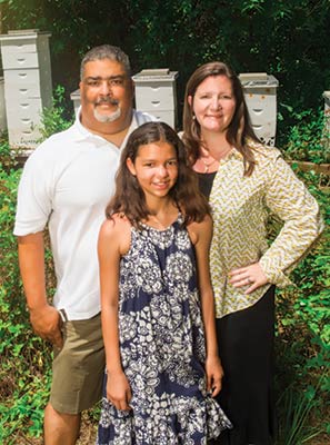 Allan Perry Hazel with wife Judy and daughter Maggie.