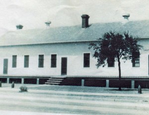 A historic photo of the Post Quartermaster's Office in Sullivan's Island