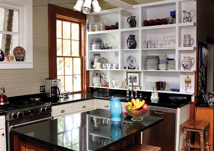 Today the Langley home features a modern kitchen