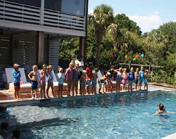 Wilson Yarborough, a first-grader at Sullivan’s Island Elementary School, turned 7 on Aug. 13. He celebrated the occasion at a superheroes-themed pool party with Marvel plates and masks, lots of games and a large pile of presents.